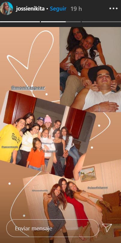 Además, compartió un collage de fotografías donde aparece junto a Spear.
<br>