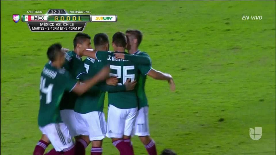 ¡GOOOL! Víctor Guzmán anota para Mexico