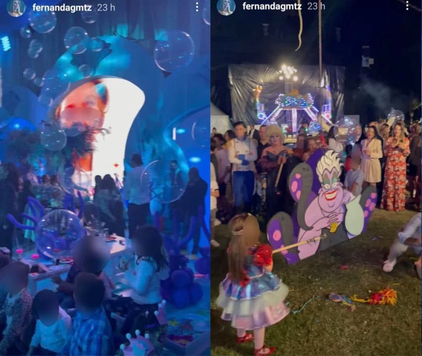 Pero además de los personajes de la cinta también hubo un despliegue impresionante en el que nada quedó faltando, paredes decoradas, anuncios personalizados, burbujas gigantes, dulces en todas las mesas, la tradicional piñata, hasta una rueda de la fortuna pudieron disfrutar los invitados.