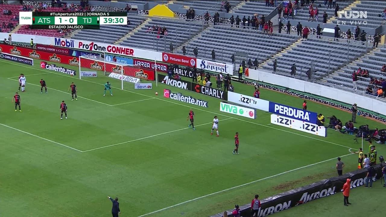 ¡GOL!  anota para Club Tijuana. Lucas Rodríguez