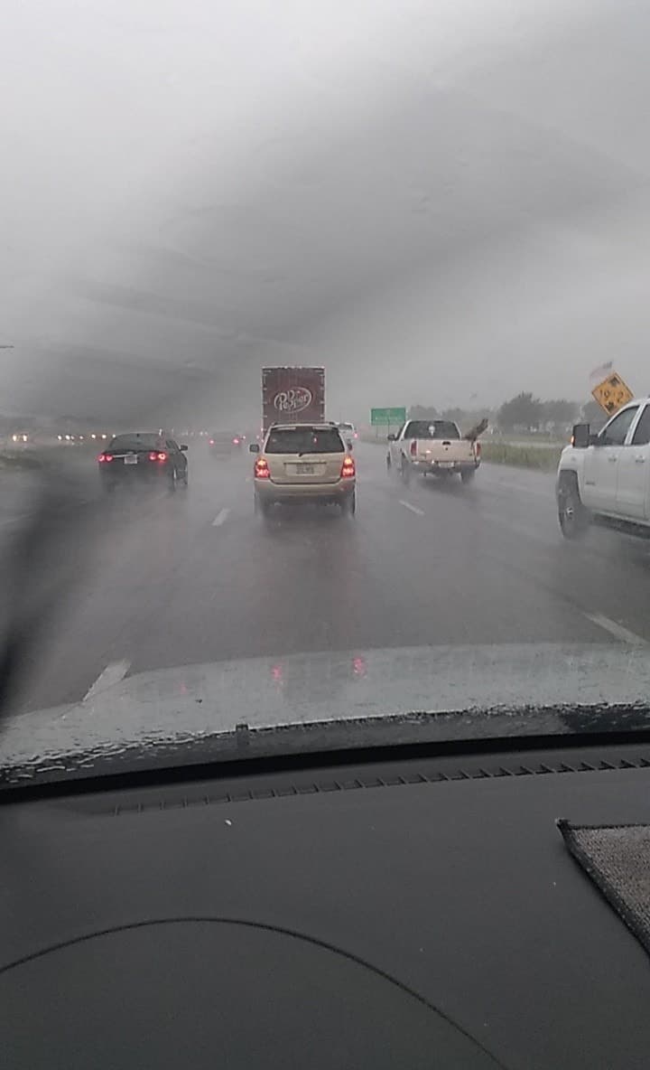 Así se vieron algunas de las calles de Arlington.