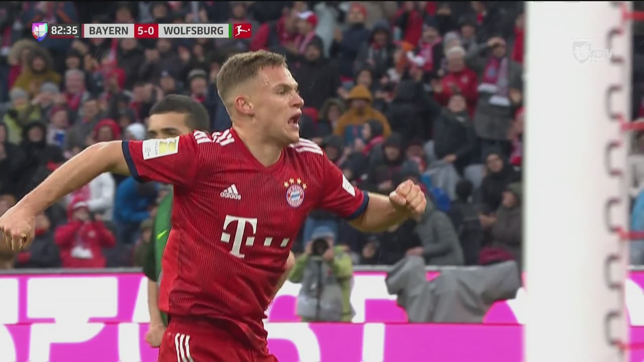 Joshua Kimmich marca de cabeza y pone el 5-0 en el marcador