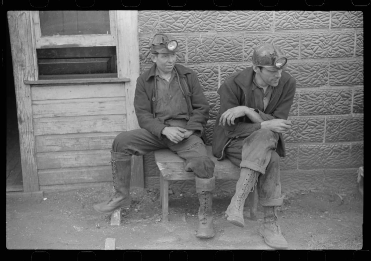 Mineros en Virginia Occidental. 1938.