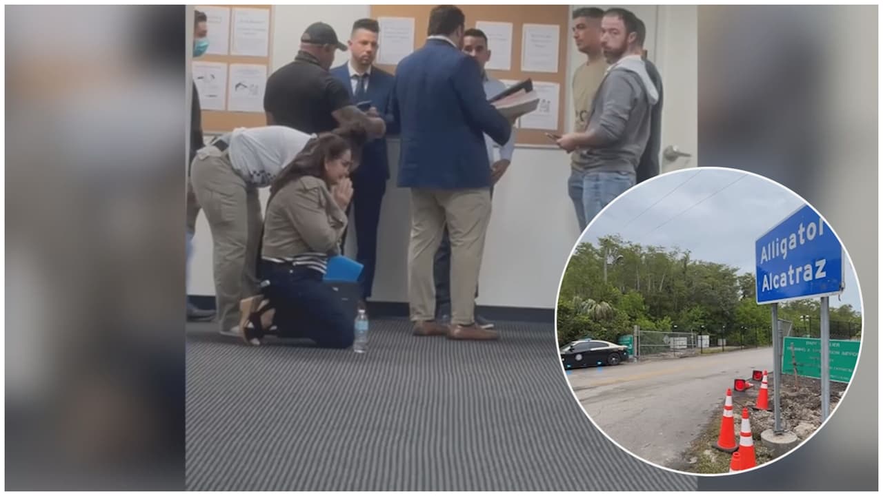 Cubanos detenidos por ICE en corte de inmigración de Miami son trasladados a Alcatraz de los Caimanes
