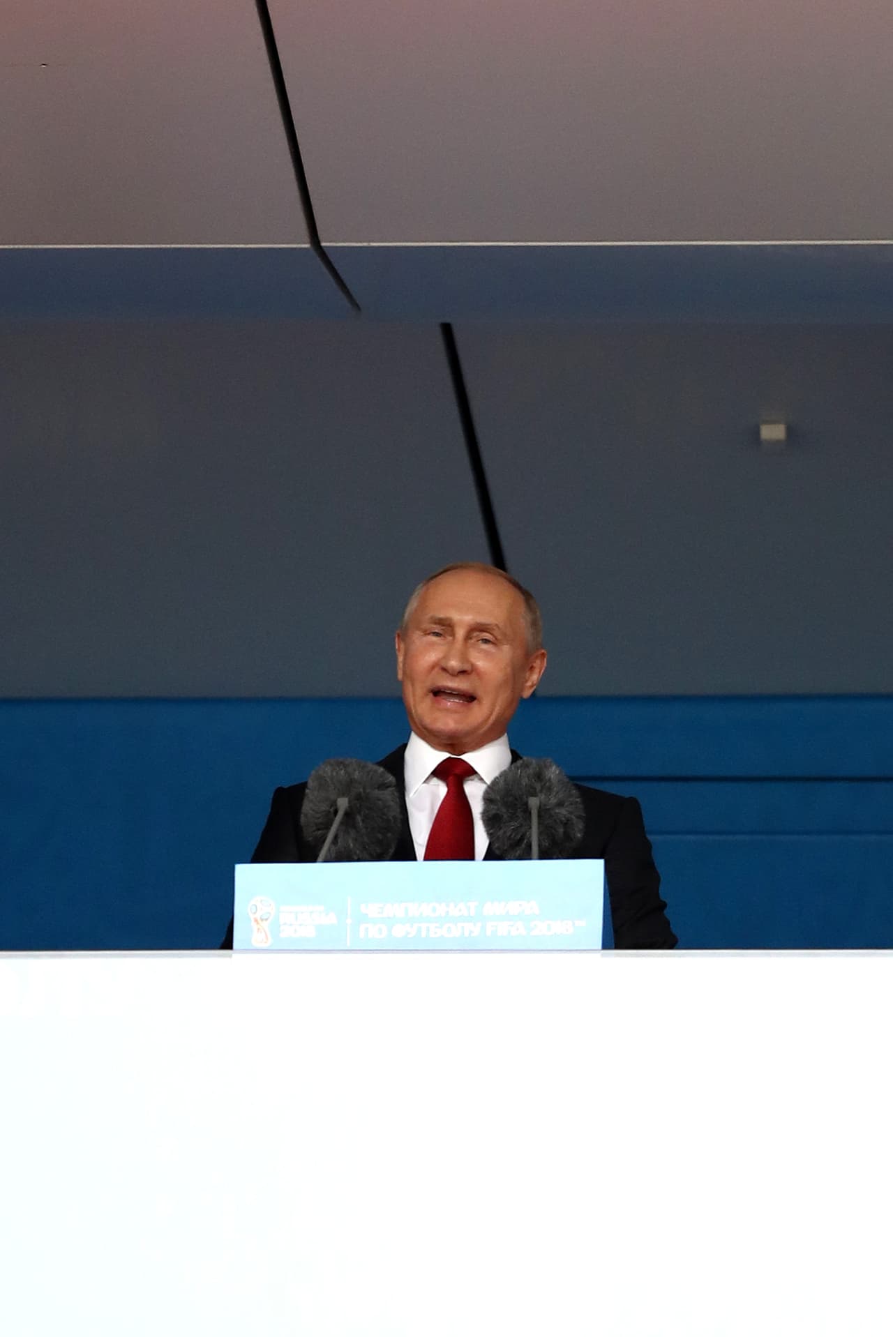 Vladimir Putin dio el discurso para declarar el inicio oficial del Mundial de Rusia 2018.