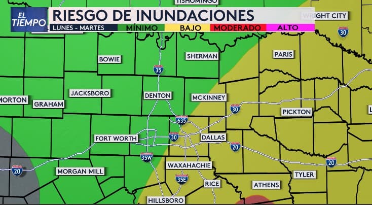 El riesgo de inundaciones para nuestra región es mínimo y bajo.