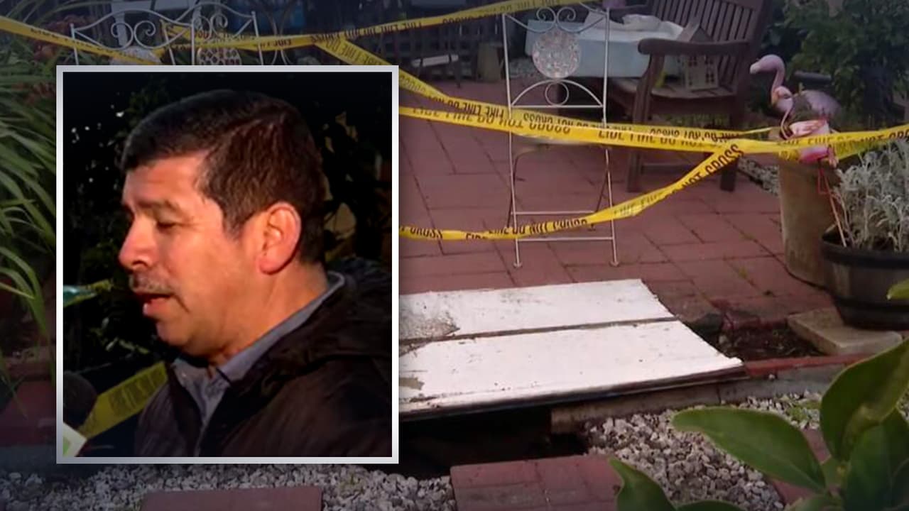 "El seguro dice que no lo cubre": Residente de Inglewood denuncia que las lluvias formaron un hueco de unos 40 pies de profundidad en su casa     