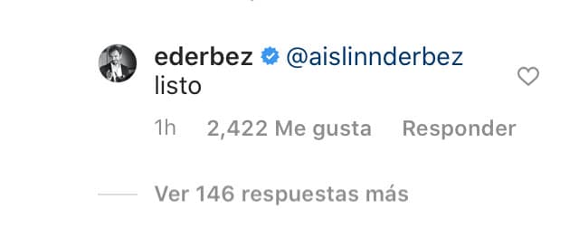 De cualquier forma, el mensaje de Aislinn le llegó a su papá y efectivamente, la etiquetó tal como exigió. 
<br>