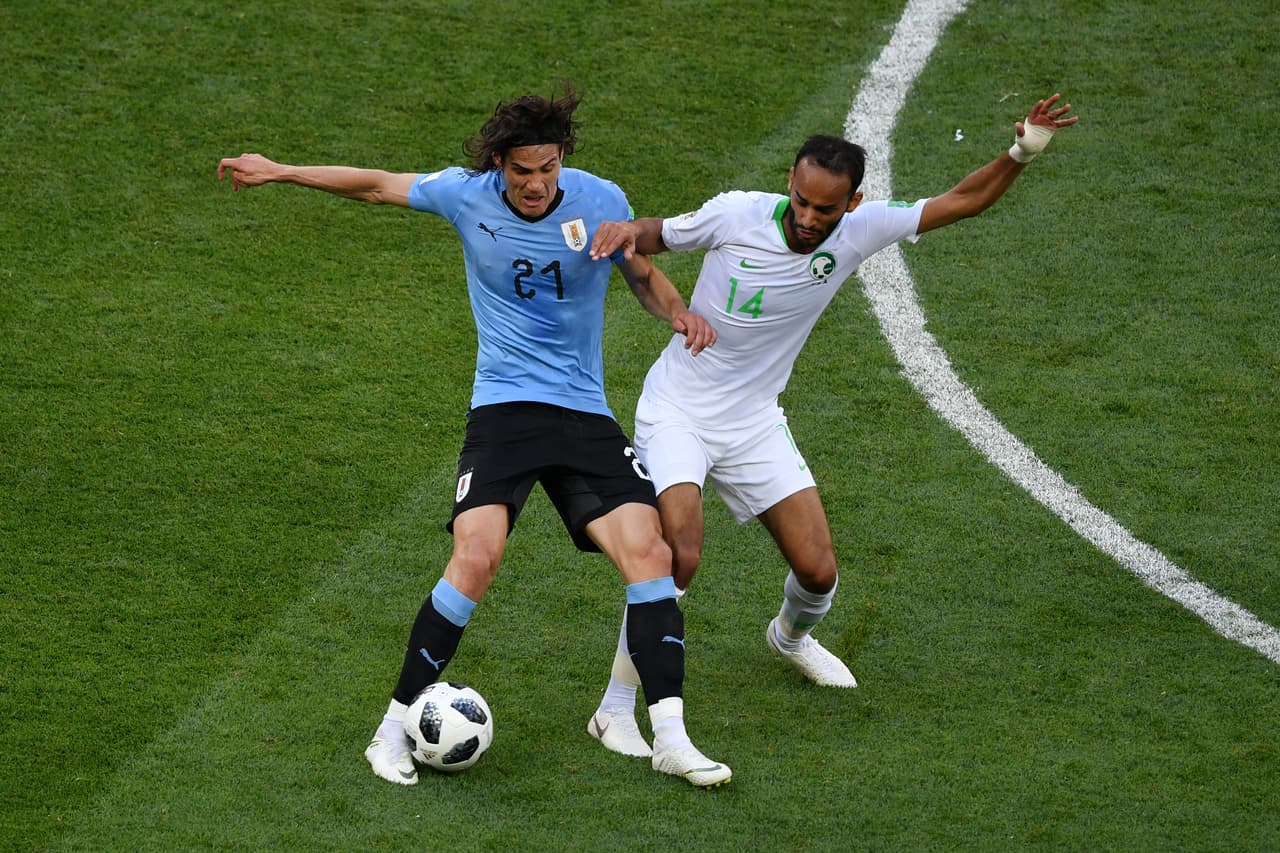 El segundo tiempo tuvo a los uruguayos buscando aumentar el marcador en ofensiva y a los árabes dando lucha para igualar el juego.