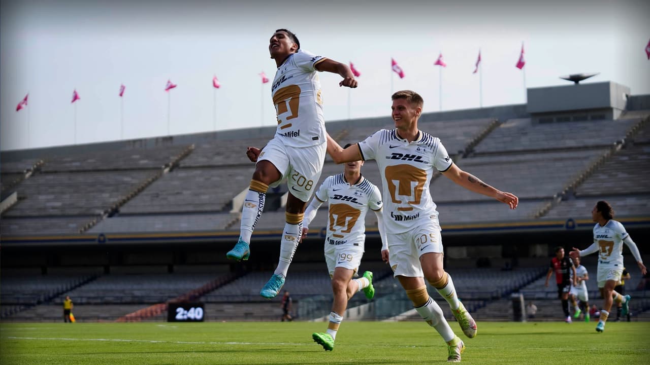 Con triplete, Pumas golea a Atlas en la Final de ida de la Sub-20