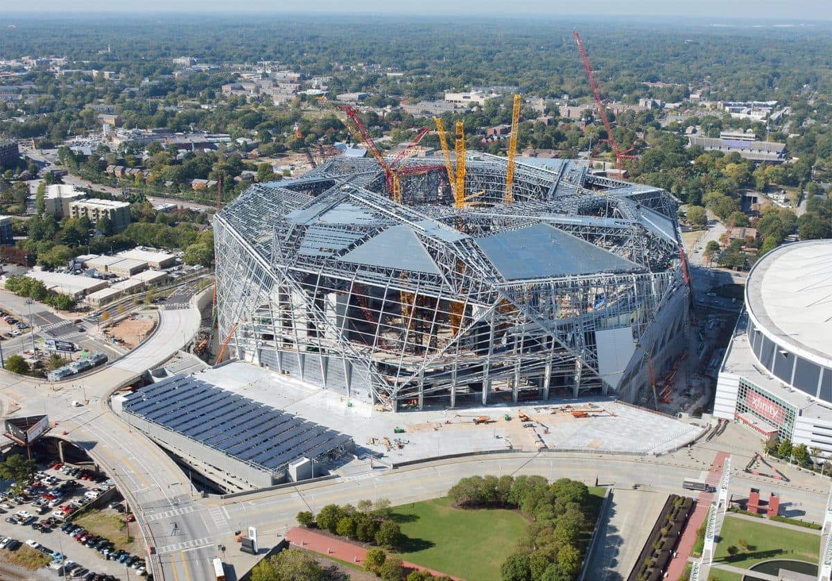 El estadio de Atlanta United estará finalizado en el verano.