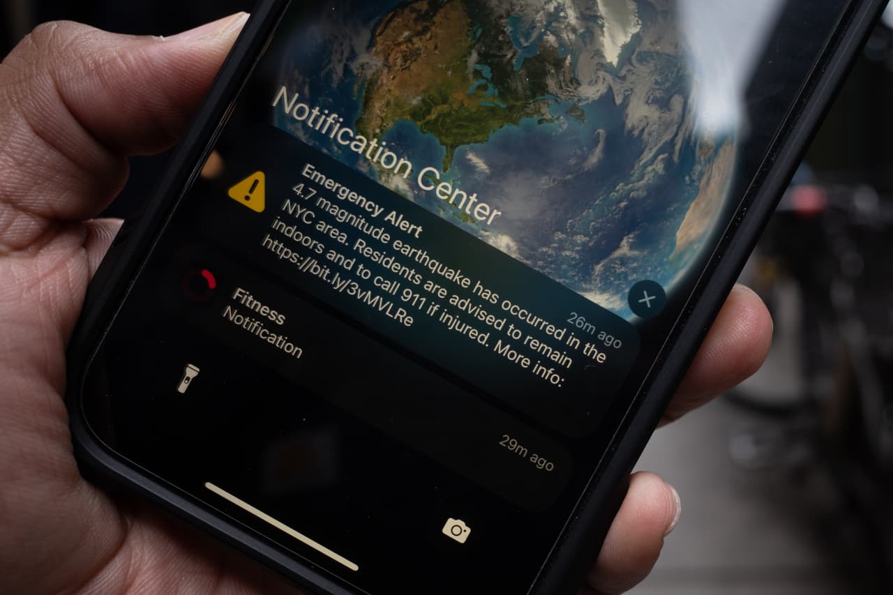 Así fue la alerta que se envió a través de los teléfonos celulares.