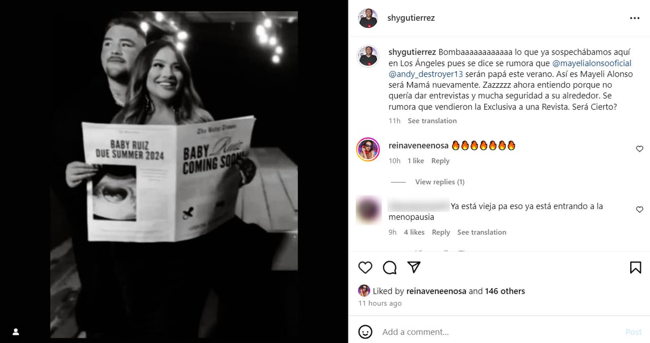 Shy Gutiérrez reporta embarazo de Mayeli Alonso y Andy Ruiz Jr.