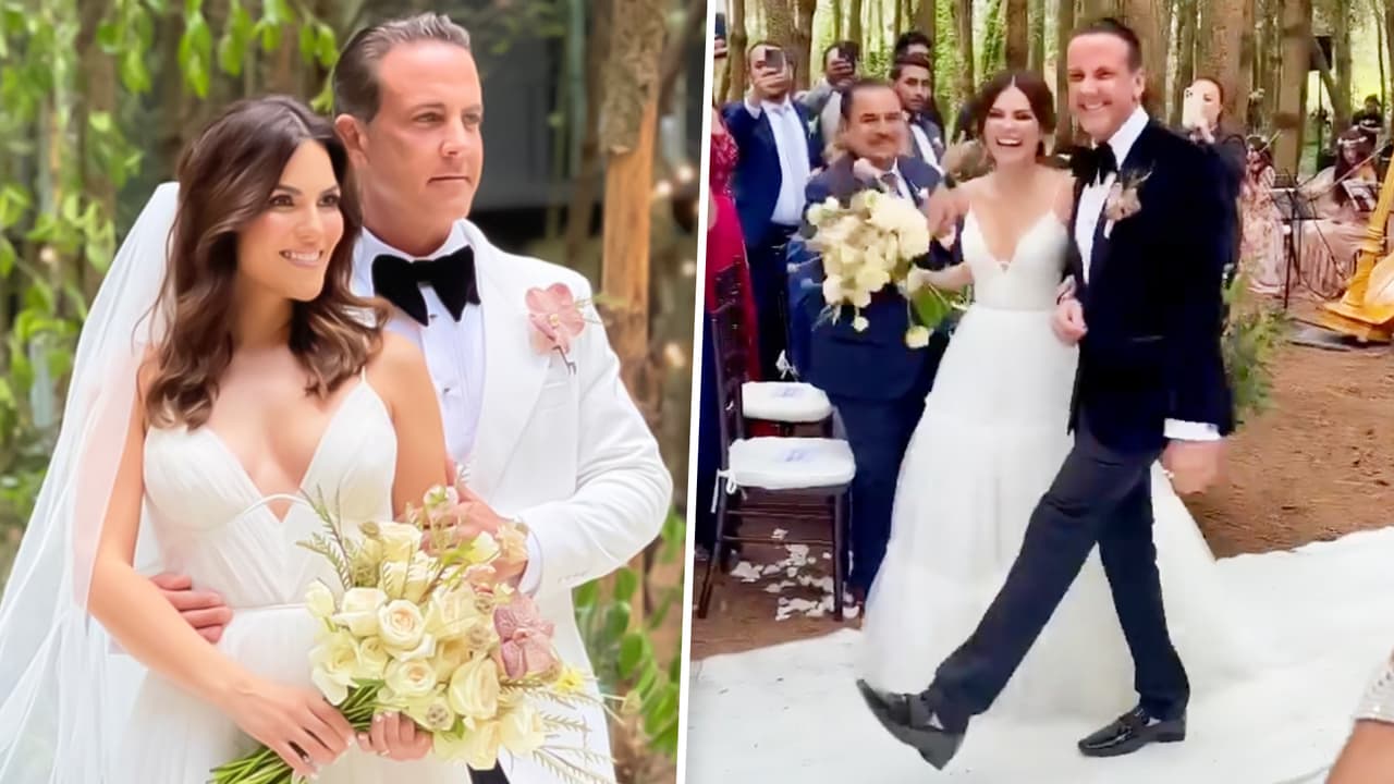 En medio del bosque: así fue la íntima boda religiosa de Karina Banda y Carlos Ponce 
