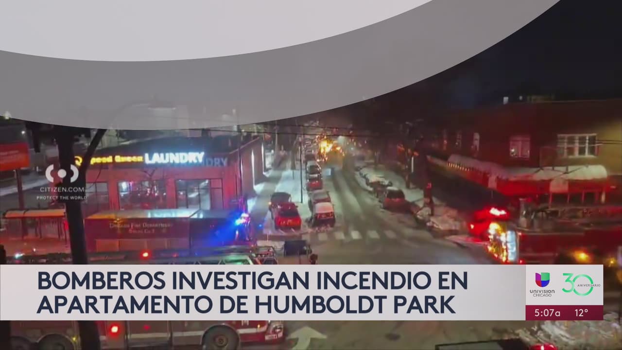 Bomberos investigan incendio en apartamento de Humboldt Park