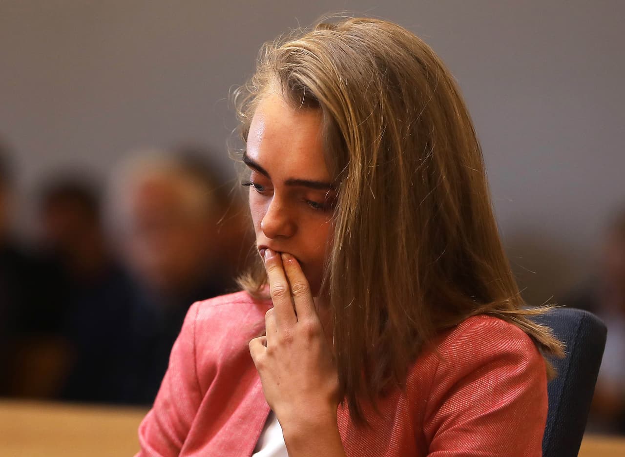 Michelle Carter en el juicio por su involucración en el suicidio de Conrad Roy en 2017.