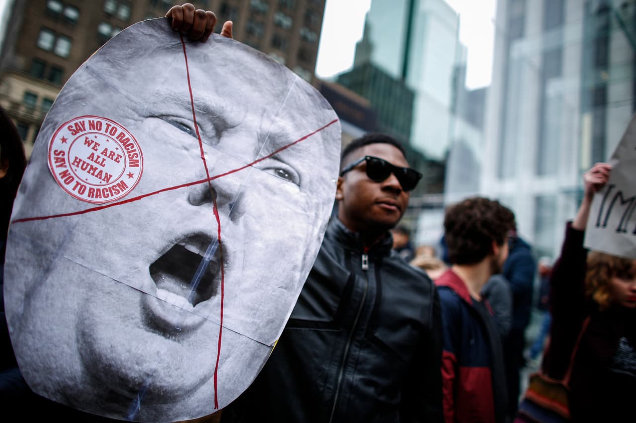 Protesta en Nueva York, el pasado marzo 16, contra Donald Trump