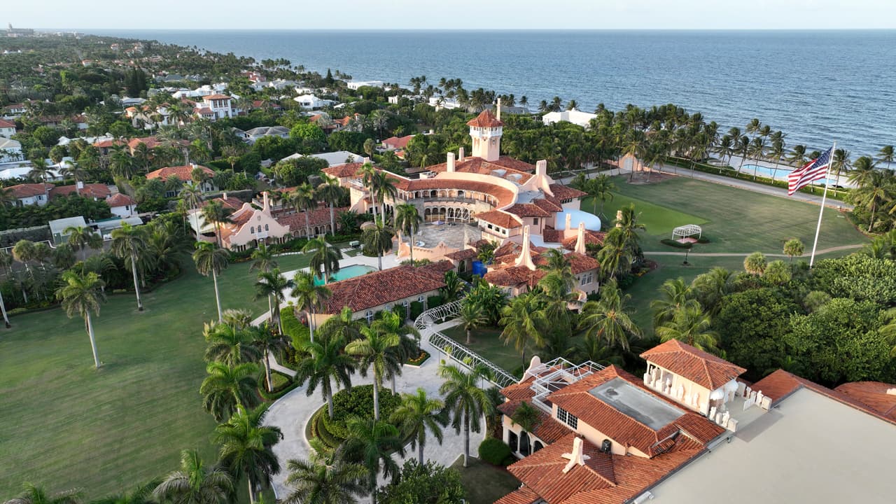 Vista aérea de la residencia de Mar-a-Lago.
