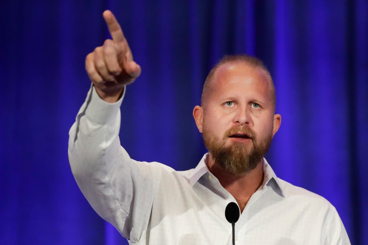 Brad Parscale, gerente de la campaña de reelección de Donald Trump, habla durante una conferencia en California. (AP Photo/Chris Carlson)