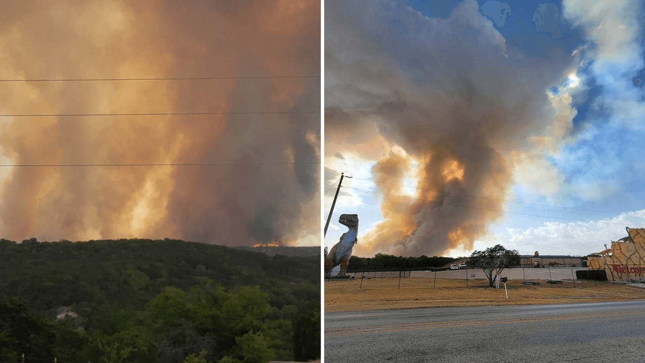 El calor intenso y la extrema sequía han contribuido a que los incendios de pastizales se sigan expandiendo en el norte de Texas. 
<br>