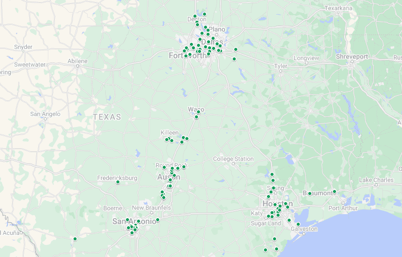 Si quieres ver el mapa completo de los centros VITA del IRS, da clic a 
<a href="https://www.google.com/maps/d/embed?mid=14yZRHMw6Bo6WL124ECSfTKtg28n8Zxc&ehbc=2E312F&ll=31.425079690558814%2C-97.0433859327936&z=7" target="_blank">este enlace</a>. 
<br>
<br>