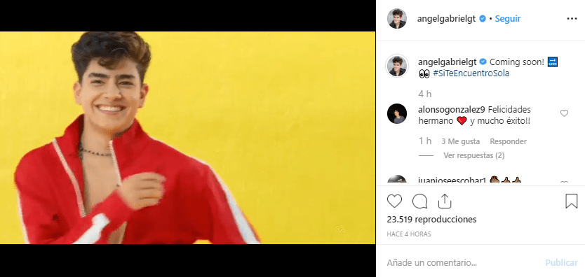 A través de Instagram, el mayor de los hijos de la intérprete de ‘Me lloras’ y ‘Pelo suelto’, compartió con sus seguidores un abreboca de su primera canción.