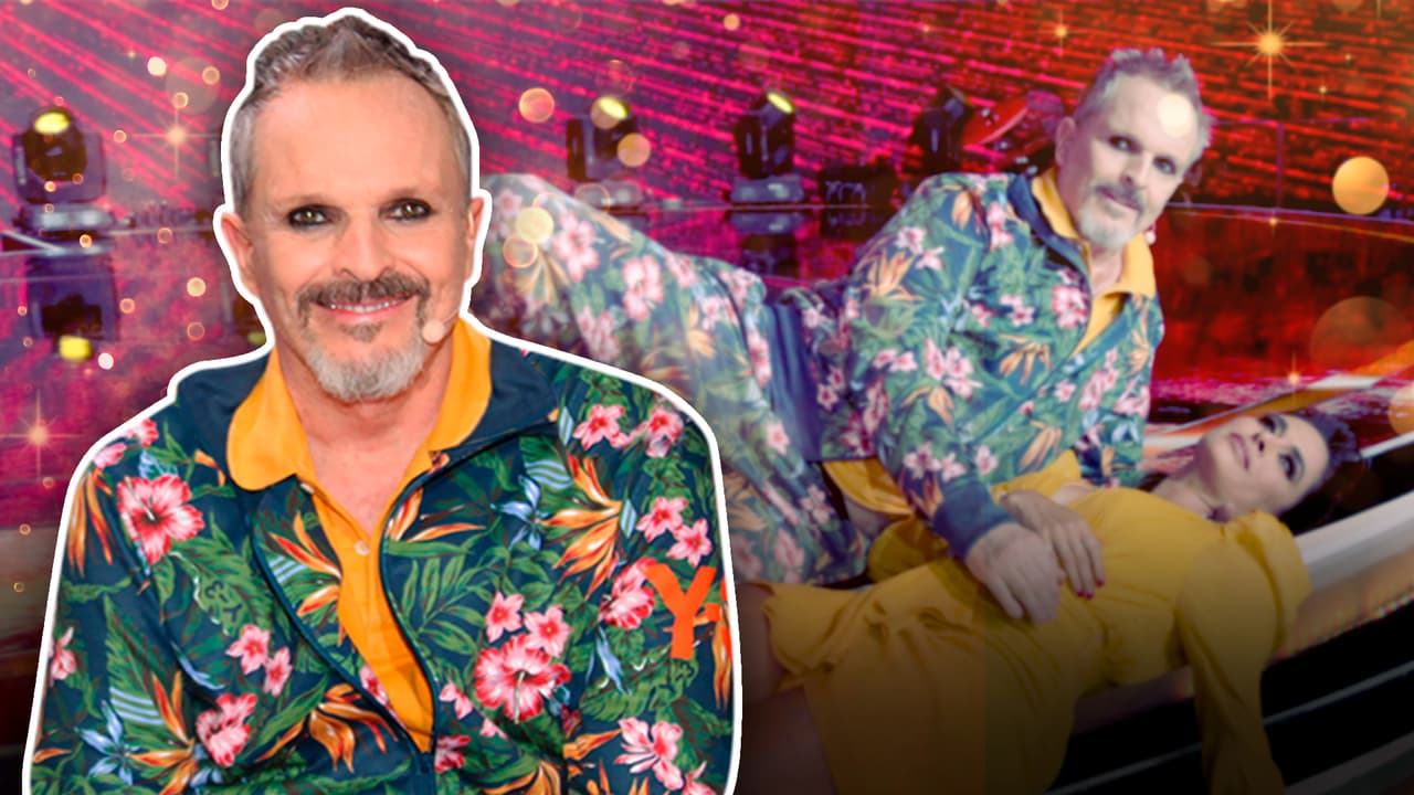 Lluvia de color y flores, así el alegre look de Miguel Bosé en Pequeños Gigantes
