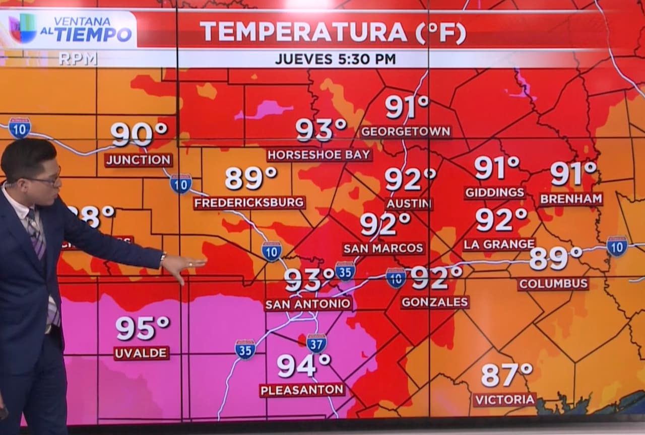 Cielo parcialmente soleado con un índice de calor de hasta 102 grados para este jueves