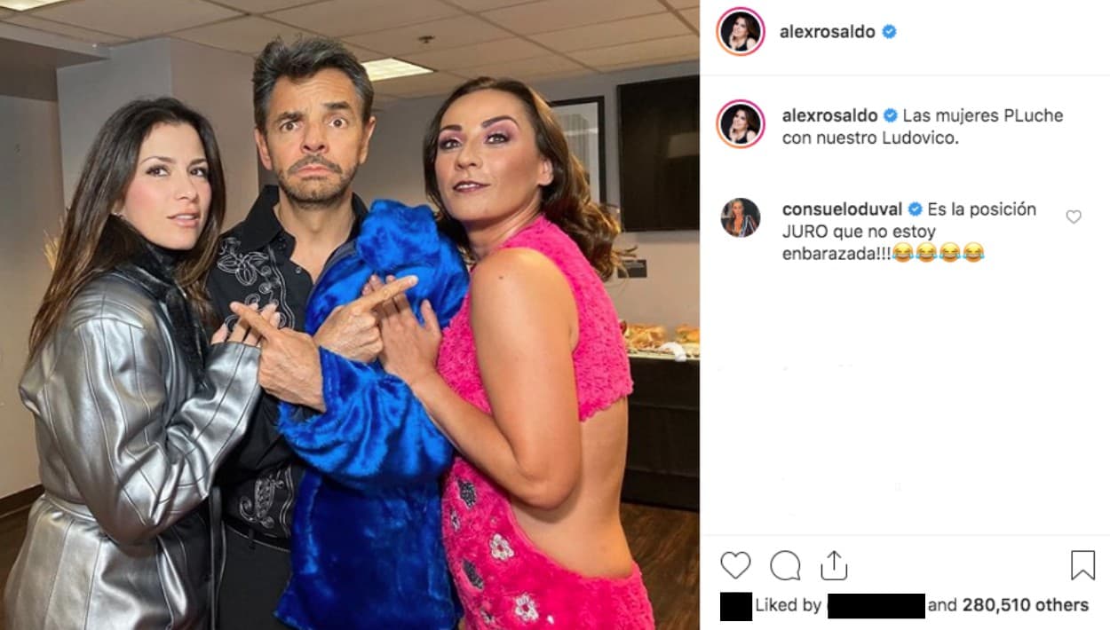 "Ninguna hizo nunca pedo, ninguna. Un día llegó Eugenio y me dijo 'Caquita, ya no nos vamos a poder saludar de beso en la boca porque 
<b>ya me enamoré</b>'", refiriéndose a
<b> Alessandra Rosaldo</b>.
<br>