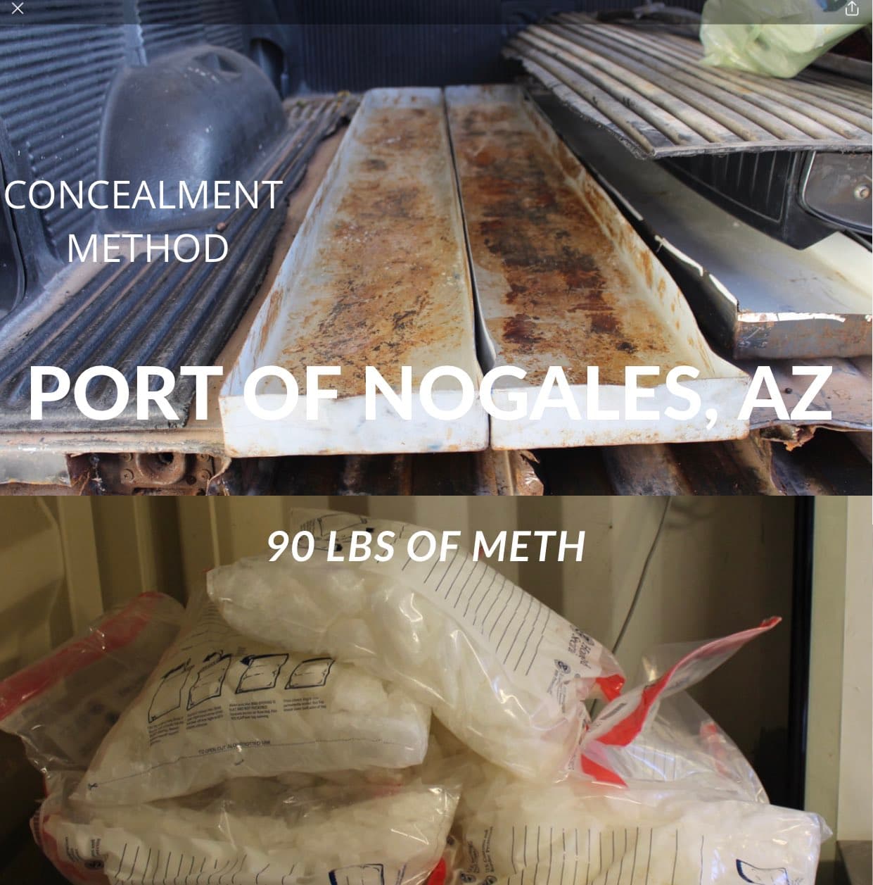 Cifras de CBP del mes de julio señalan que las incautaciones de cocaína disminuyeron un 56%, de metanfetamina aumentan en un 15%m las de heroína aumentaron un 8% y las de fentanilo aumentaron un 203%.