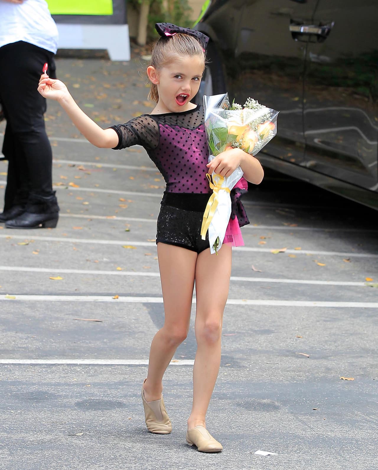 ¡Se puso a posar muy sonriente! Salió como la mamá.