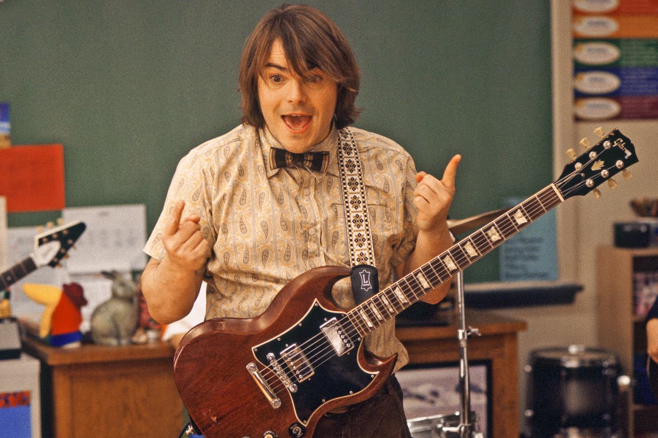 Jack Black brilló en la cinta familiar 'School of Rock', como un maestro suplente que llega a enseñarle música a un grupo de chiquitines.