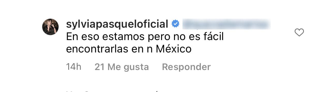 Sylvia Pasquel aseguró que "en eso están": "Pero
<b>no es tan fácil encontrarlas </b>en México".
<br>