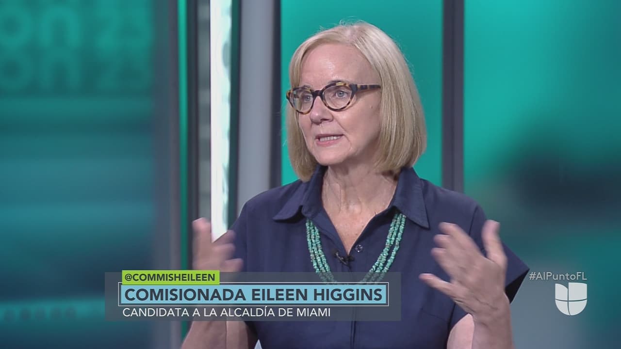 La alcaldía de la ciudad de Miami tiene trece candidatos. Uno de ellos es la comisionada de Miami-Dade, Eileen Higgins. “Yo tengo mucha experiencia en el condado y tengo un récord de resultados en vivienda asequible, la extensión de rutas de transporte público, apoyo de negocios pequeños”