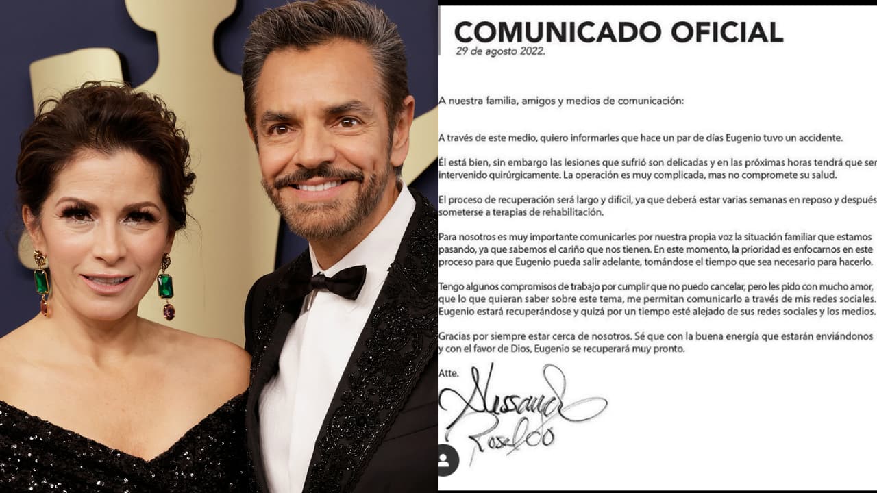 Este es el comunicado que firmó Alessandra Rosaldo con el que dio a conocer cómo está Eugenio Derbez tras el accidente que sufrió.