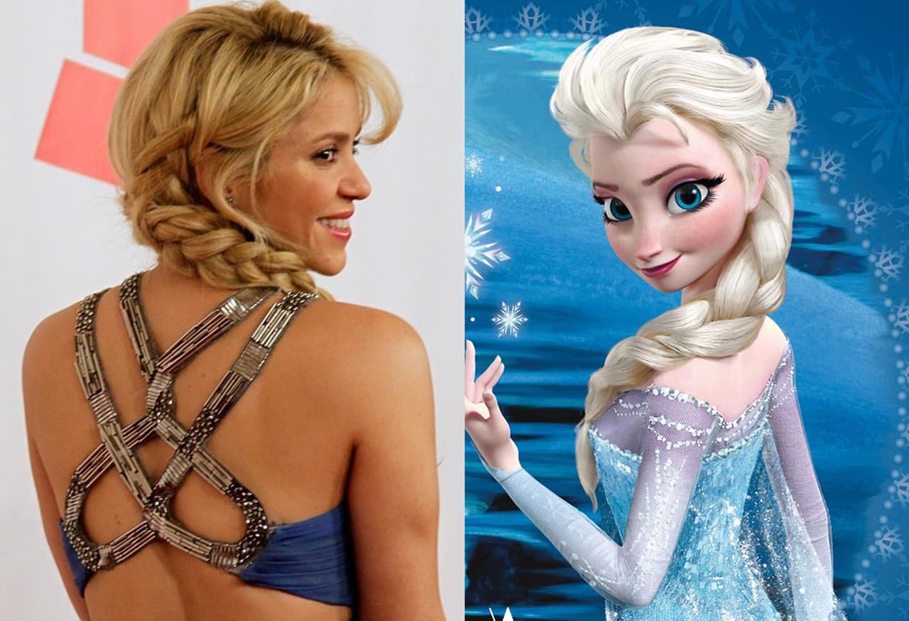 Shakita tiene una cabellera digna de cualquier princesa, sin embargo es Elsa de 
<i>Frozen </i>la que mejor le queda.