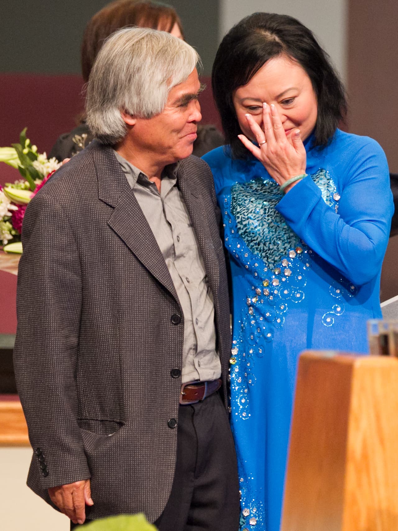 "Esa foto me cambió la vida. Le cambió a Kim la vida", dijo Ut de "Niña del napalm". Aquí Nick y Kim se reunieron el 3 de junio de 2012.