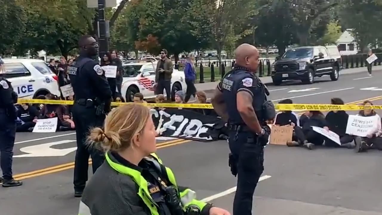 Decenas de detenidos tras tensión en manifestación contra la guerra entre Israel y Hamas