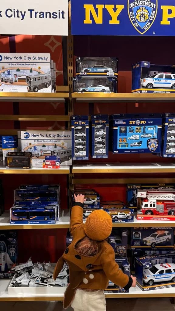 Marco buscó agarrar una patrulla de juguete.