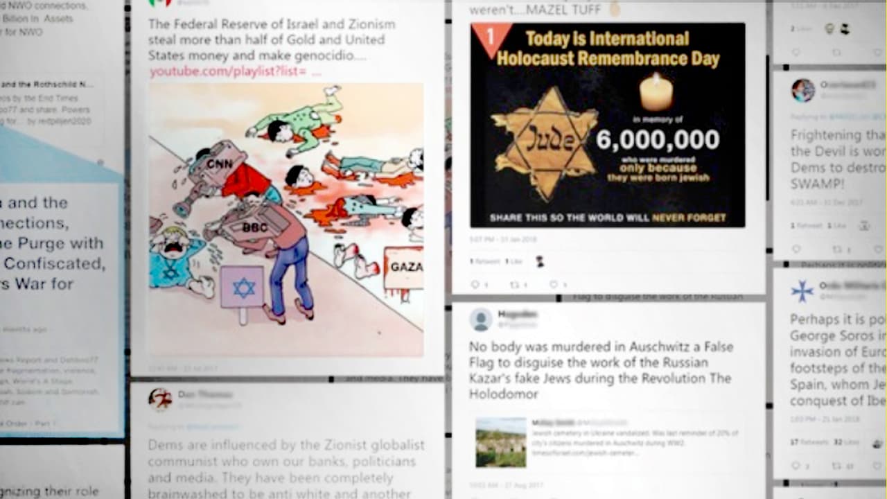 Más de cuatro millones de tuits con mensajes antisemitas fueron divulgados durante un año en Twitter.