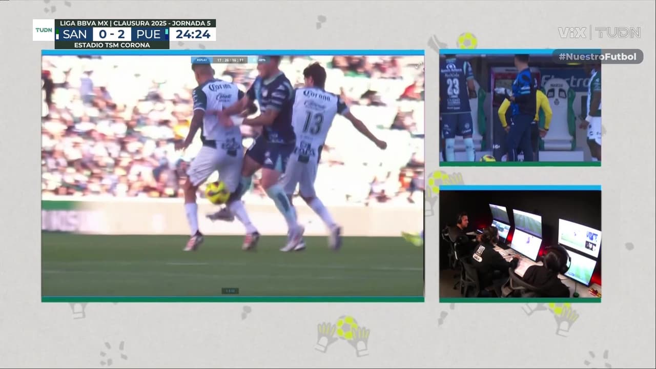 ¡Gol anulado al Puebla! La jugada de Gómez se invalida por falta previa