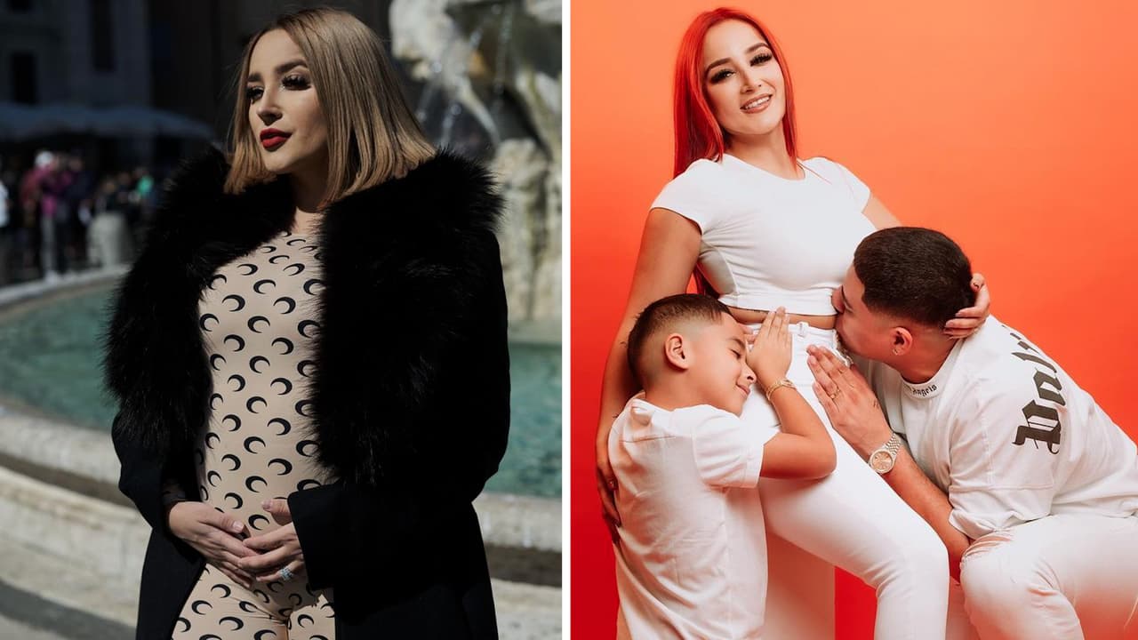 Daisy Anahy muestra las tiernas patadas que da su bebé en su vientre a pocas semanas de dar a luz