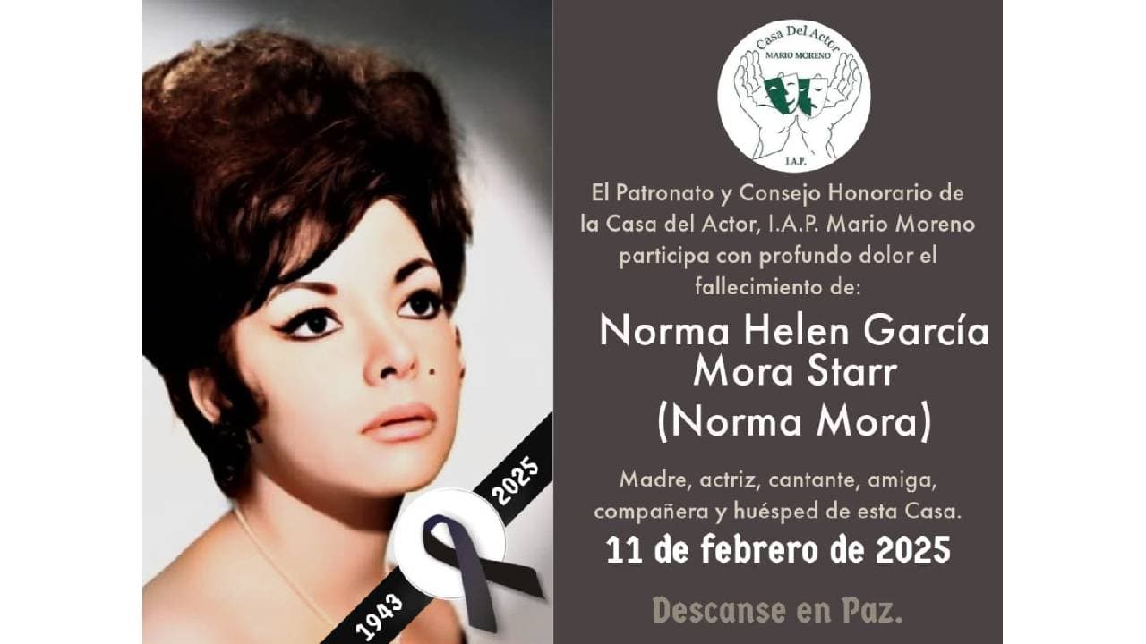 Muere la actriz Norma Mora.