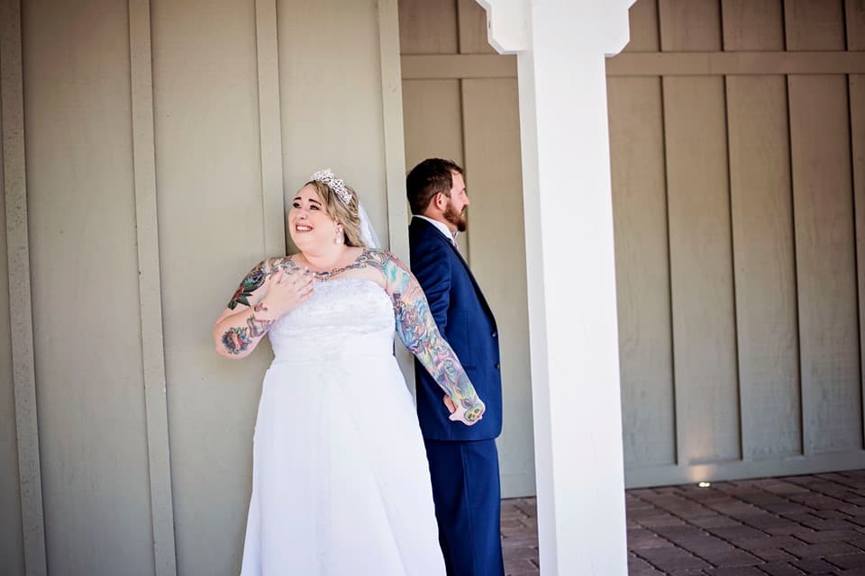 En el rostro de la novia era evidente su alegría.