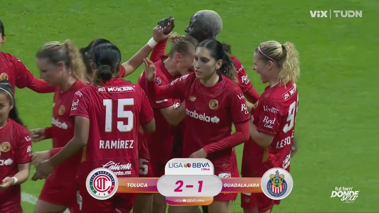 Toluca Femenil pone distancia con Chivas en lo alto de la Liga MX Femenil