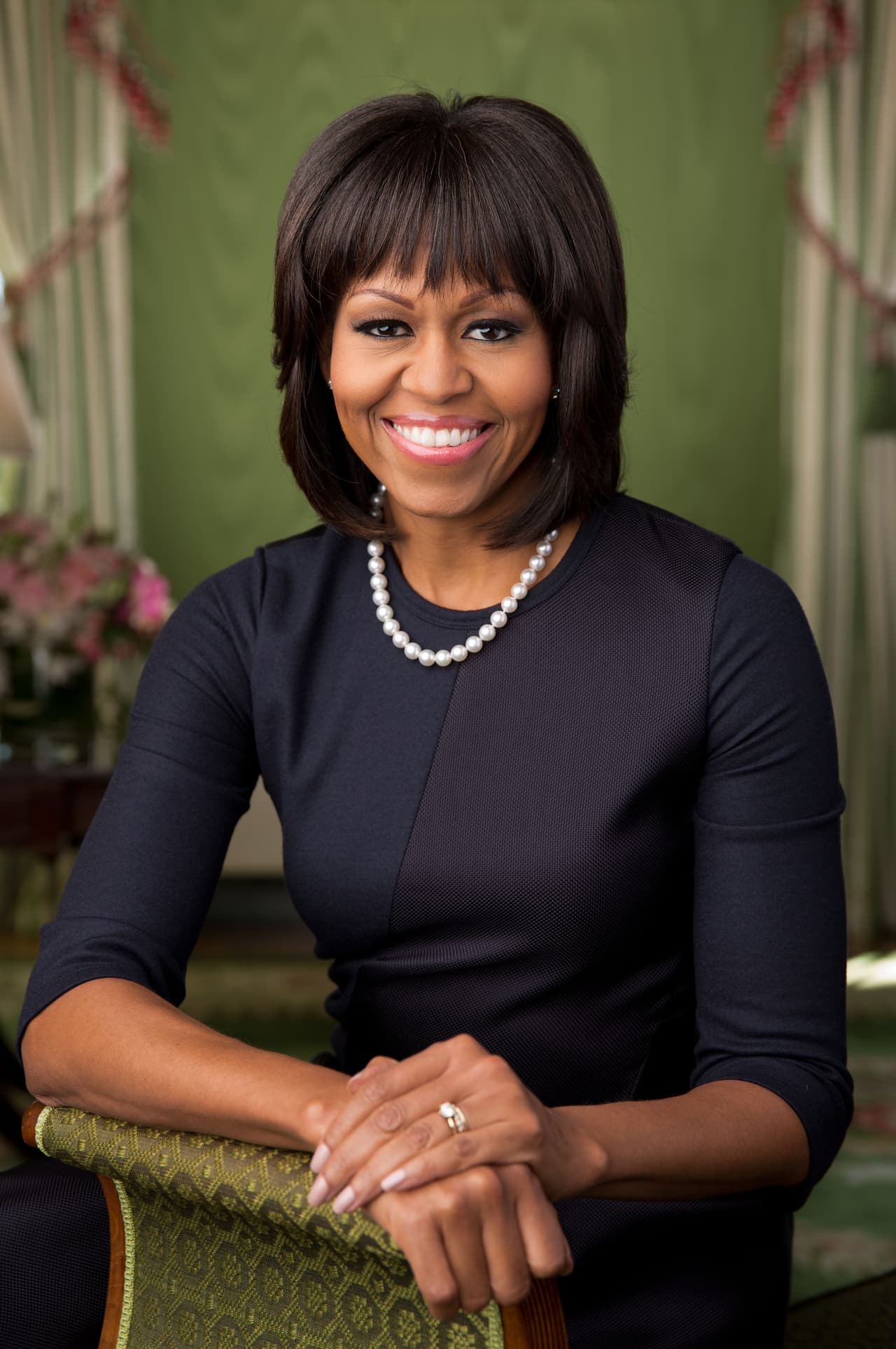 Así fue el retrato oficial de Michelle Obama como primera dama en el segundo periodo presidencial de su marido en 2013