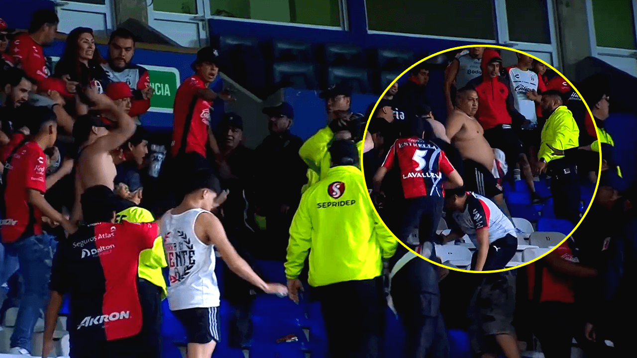 ¡Reprobable! Estalla la violencia en el Pachuca vs. Atlas de la Liga MX