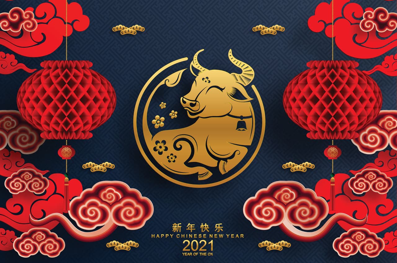 Llegó el año nuevo chino desde el doce de febrero. Estamos ahora en el año del buey, que llega después del novilunio, que ha ocurrido entre el sol y la luna y en el signo de Acuario.