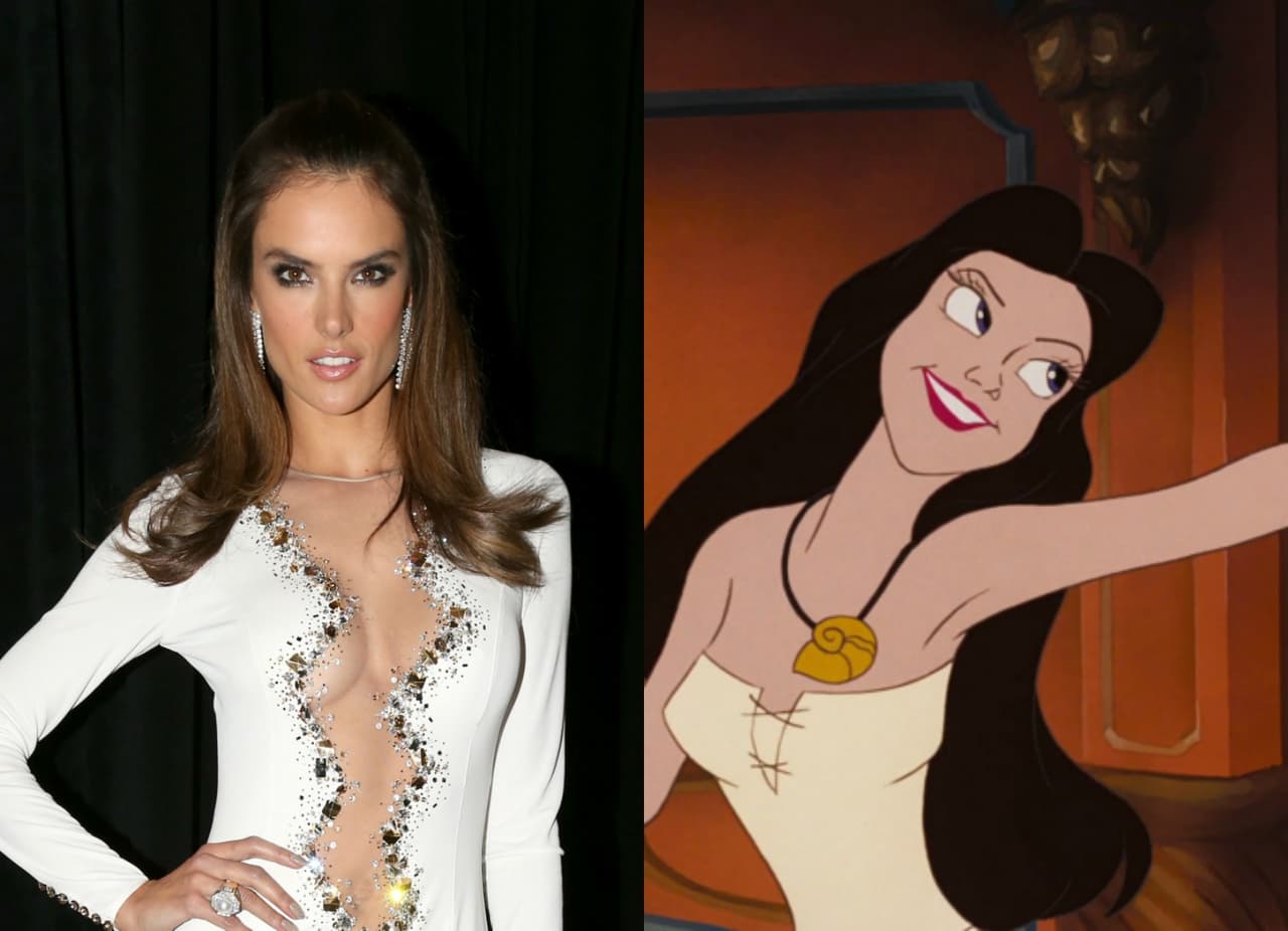 La belleza de Alessandra Ambrosio se compara con un hechizo de Disney, se trata de Vanessa, que es la forma humana que adopta la villana Ursula de 'La Sirenita' ¿Te acuerdas cómo embrujó a Erik?