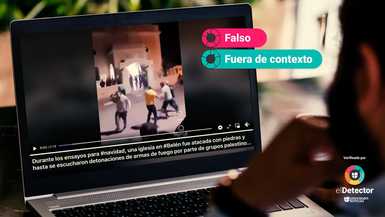 Es falso que este video muestra un ataque de palestinos a una iglesia cristiana en Belén: está fuera de contexto